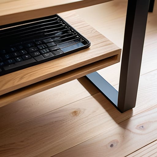 Under-Desk Trays are Non-Negotiable for cable management.