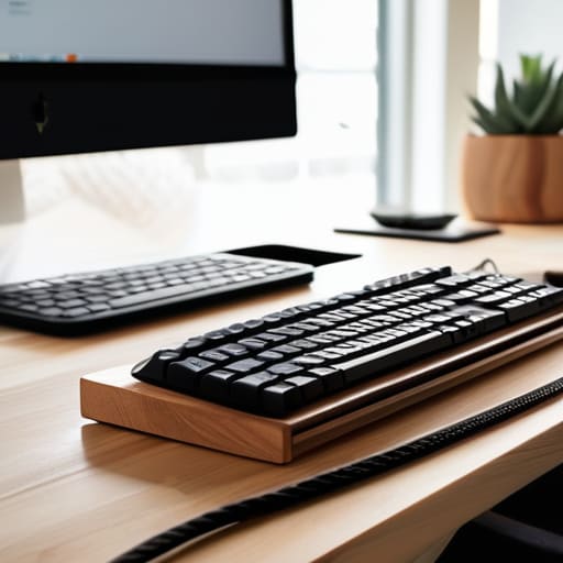 Magnetic Cable Organizers on a desk edge.