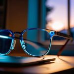 Using blue light glasses to reduce strain.