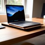Laptop riser for maintaining proper posture.