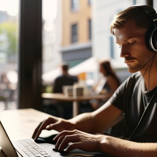 Using noise cancelling headphones for quiet workspaces.