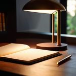 Optimal desk lamp lighting for workspace.