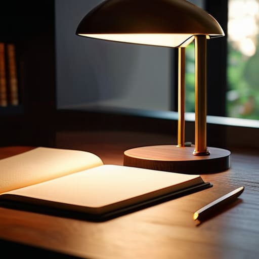 Optimal desk lamp lighting for workspace.