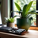 Best plants to decorate a computer workstation.